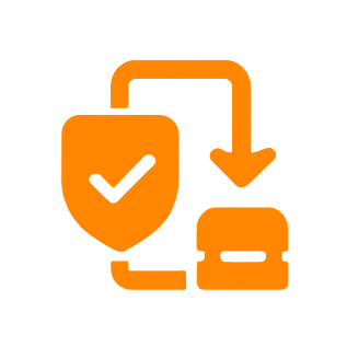 Icon für den Vorteil eines professionell organisierten Büroumzug - Sicherer Transport