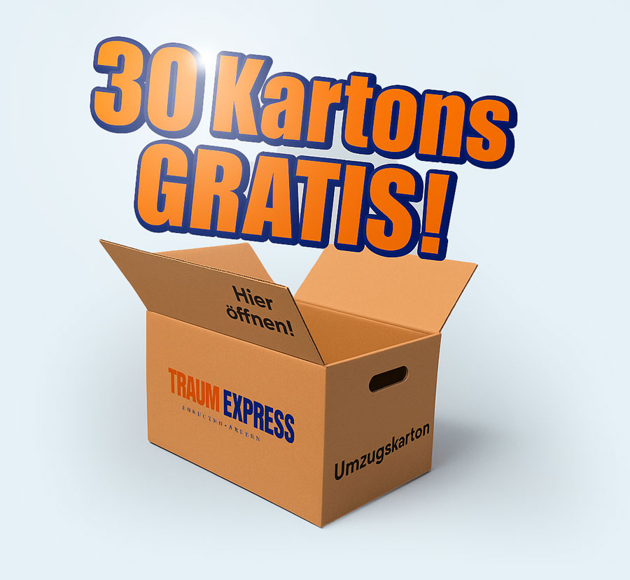 30 Gratis Kartons Umzugsunternehmen Traum Express
